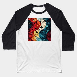 Abstract Swirls and Waves Effect illustration Baseball T-Shirt